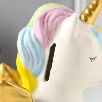 Копилка для денег &laquo;Единорожка с золотыми крылышками и рогом&raquo;, керамика, 15.5&times;6.9&times;18 см