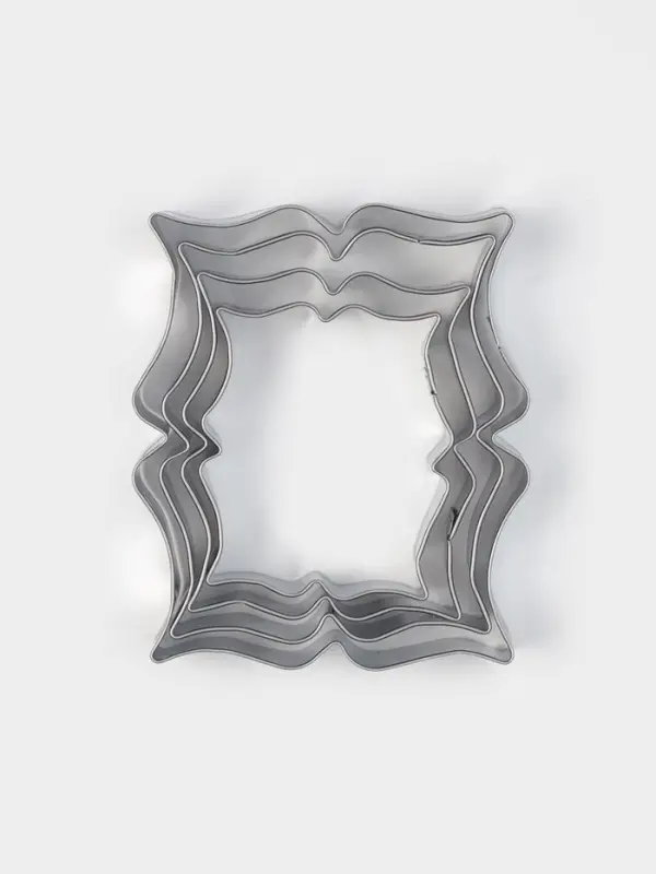 Формы для печенья &laquo;Рамка для пожелания&raquo;, набор 4 шт., нержавеющая сталь, серебристые