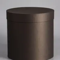 Подарочная шляпная коробка, чёрная, круглая, 23&times;23 см