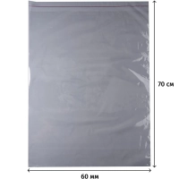 Пакет фасовочный ПП 60х70+5см с клеевым клапаном 30 мкм 100 шт/уп