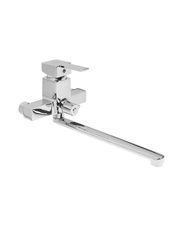 Смеситель для ванны ZEIN Z3845, однорычажный, излив 30 см, душевой набор, лейка 5 реж, хром