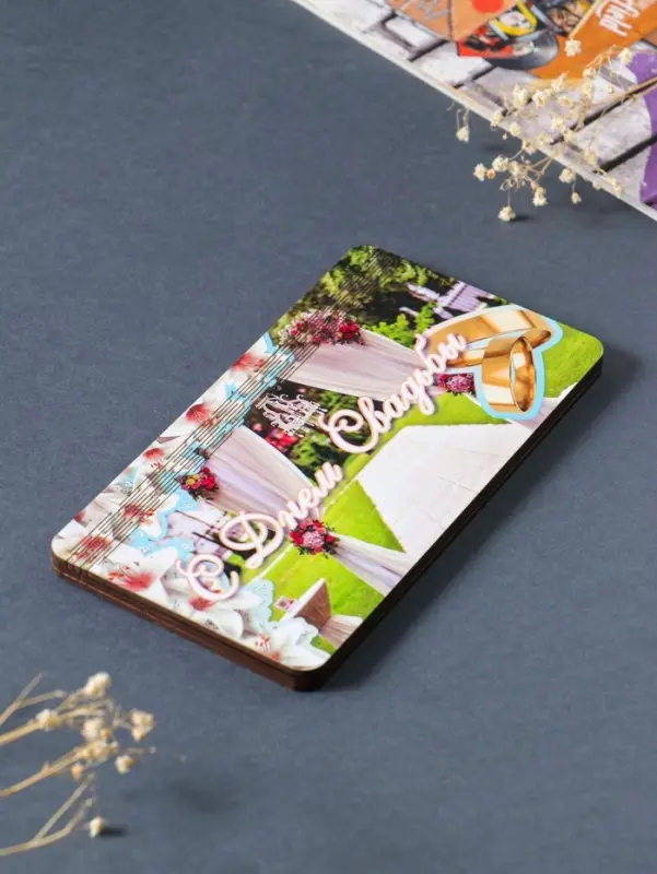 Купюрница свадебная "С днём свадьбы"  19х9,5х0,7 см, вид 5