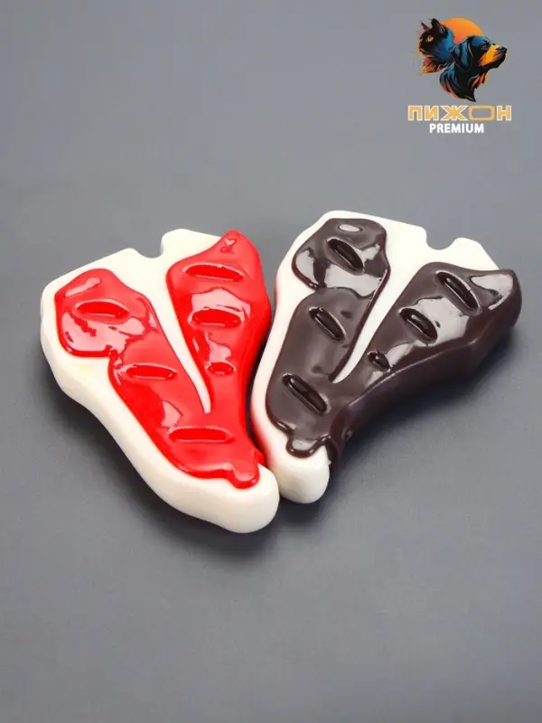 Игрушка для собак Пижон Premium &laquo;Стейк&raquo;, 10.5 см, TPR + нейлон, цвет МИКС