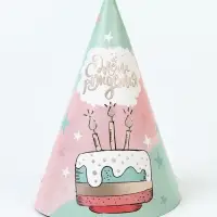Набор колпаков праздничных «С Днём рождени», 6 шт Набор колпаков праздничных «С Днём рождени», 6 шт