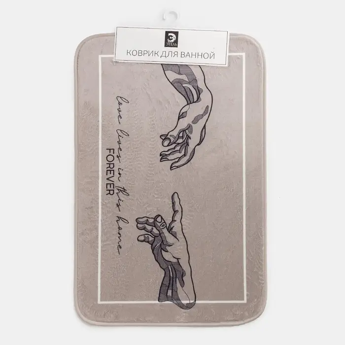 Коврик для ванной &laquo;Этель&raquo; Forever, 80&times;50 см, велюр