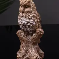 Фигурка гипс &laquo;Филин на ветке&raquo;, 14 см, коричневая