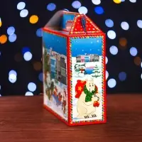 Подарочная коробка «Снеговики» 17.3×6.5×15 см