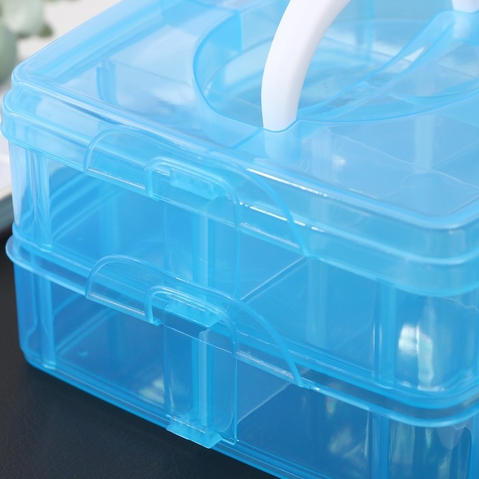 Органайзер для хранения, 2 яруса, 12 ячеек, 16×15×9 см, цвет МИКС Органайзер для хранения, 2 яруса, 12 ячеек, 16×15×9 см, цвет МИКС