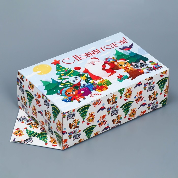 Коробка - конфета подарочная новогодняя складная «Новый год», 18 х 28 х 10 см, Новый год Коробка - конфета подарочная новогодняя складная «Новый год», 18 х 28 х 10 см, Новый год