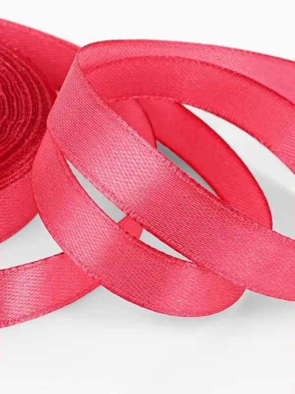Лента атласная, 12 мм, 23±1 м, малиново-красная Лента атласная, 12 мм, 23±1 м, малиново-красная