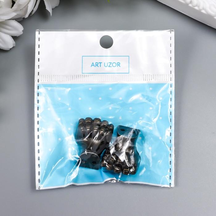 Уголок (ножка) для шкатулки Уголок (ножка) для шкатулки "Лапа" набор 2 шт бронза 3х1,7 см