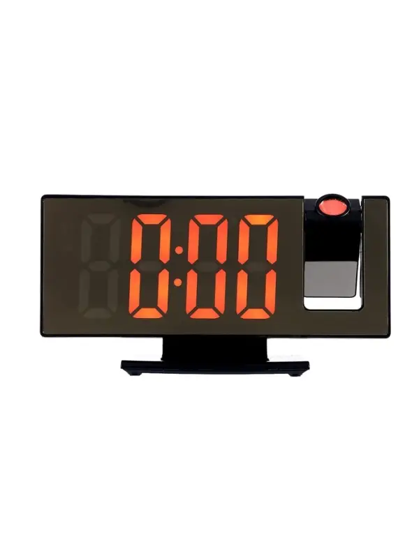 Часы-будильник электронные настольные с проекцией, USB, 18.4&times;7.5 см, красная индикация
