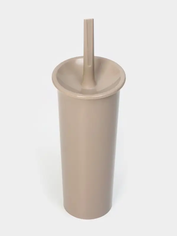 Ёршик для унитаза Idiland Rambai, d=11.5 см, h=36.5 см, с подставкой, пластик, бежевый