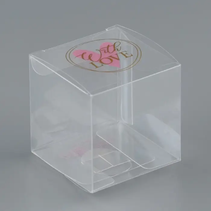 Коробка подарочная пластиковая, упаковка, With love, 5 х 5 х 5 см Коробка подарочная пластиковая, упаковка, With love, 5 х 5 х 5 см