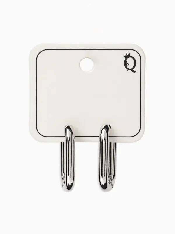 Серьги металл &laquo;Геометрия&raquo;, объёмный овал, цвет серебро