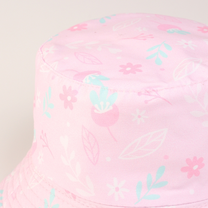 Панама детская для девочки «Цветочки», цвет розовый, р-р 48-50