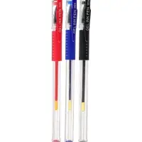 Набор гелевых ручек Calligrata, 3 цвета, узел 0.7 мм, резиновый упор, в блистере на кнопке