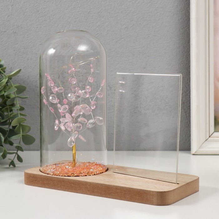 Фоторамка дерево 9х13 см с подсветкой Фоторамка дерево 9х13 см с подсветкой "Розовое деревце" от батареек 2хLR1130 19х9х18,5 см