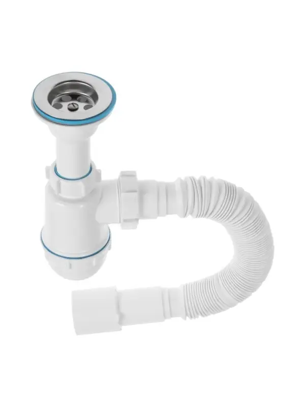 Сифон для мойки ZEIN, 1 1/2&rsquo;&rsquo;, с гибкой трубой 40*50мм, литой выпуск