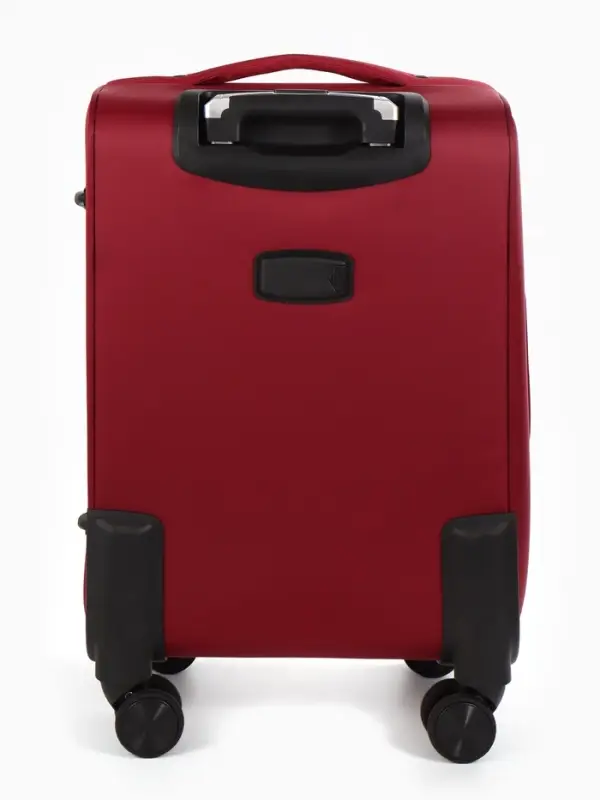 Чемодан на колёсах TEXTURA, текстильный, кодовый замок, с увеличением, 36&times;25&times;58 см, 20", красный