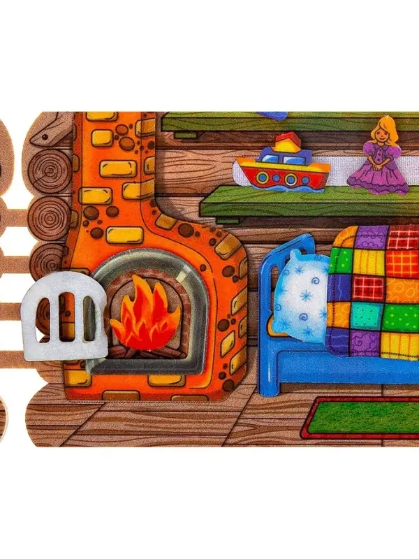 Развивающая книжка из фетра &laquo;Домик Дедушки Мороза&raquo;