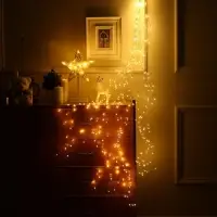 Гирлянда &laquo;Конский хвост&raquo; 20 нитей по 2 м, IP20, медная нить, 400 LED, свечение тёплое белое, 12 В