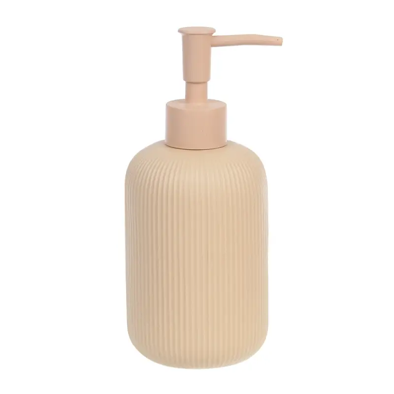 Диспенсер для жидкого мыла тм VETTA Монтана, 300мл, доломит, бежевый, 7,5х7,5х17,5см