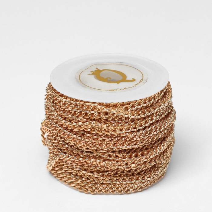 Цепочка железная без карабина на бобине, 0,3×0,3×0,1см, L=10м, цвет золото Цепочка железная без карабина на бобине, 0,3×0,3×0,1см, L=10м, цвет золото