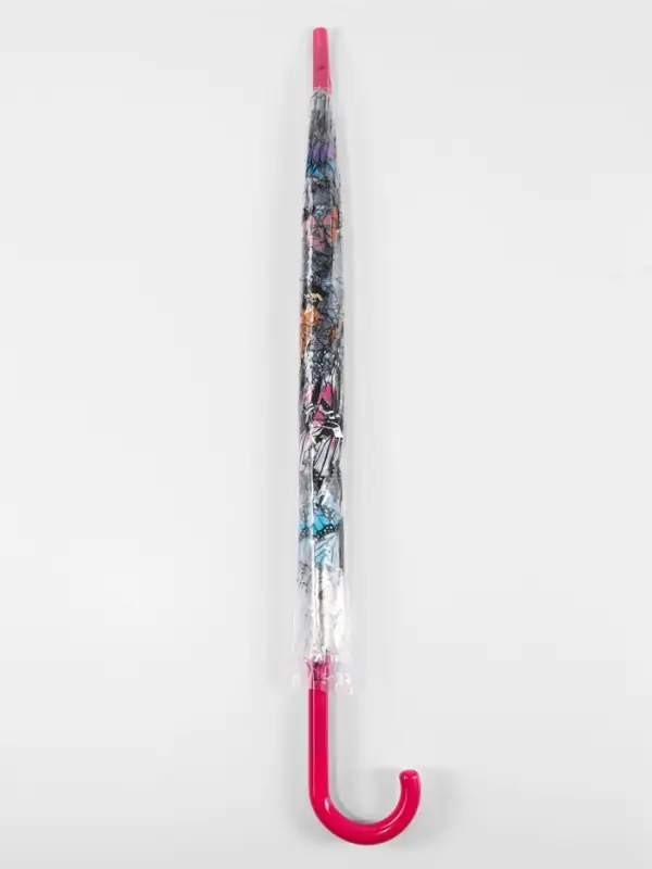 Зонт - трость полуавтоматический &laquo;Бабочки&raquo;, 8 спиц, R=43/60 см, d=86 см, рисунок МИКС