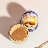 Матрешка дерево &laquo;Русская красота&raquo;, белый платок, 18 см, 5 кукольная, ручная роспись