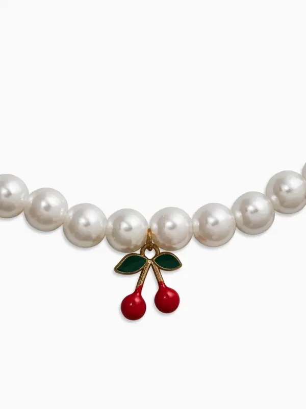 Бусы жемчужные &laquo;Вишня&raquo;, цветные в золоте