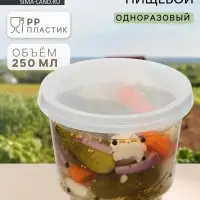 Контейнер пищевой, 250 мл, с герметичной крышкой