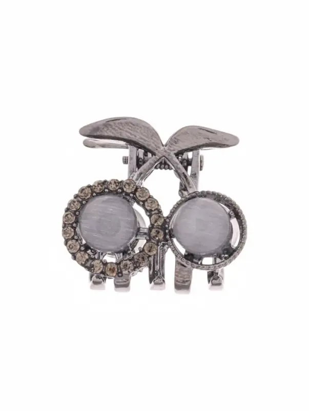 Крабик для волос &laquo;Ширли стиль&raquo;, вишенки, 2.5 см, чёрный