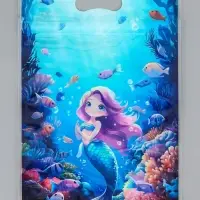 Пакет подарочный, с zip-lock застежкой, &laquo;Русалочка&raquo;, 15&times;23&plusmn;1 см МИКС