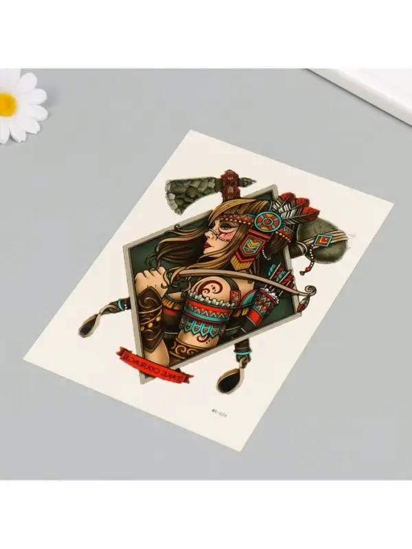 Переводная тату на тело цветная &laquo;Стойкость&raquo;, 26.1&times;14.6 см