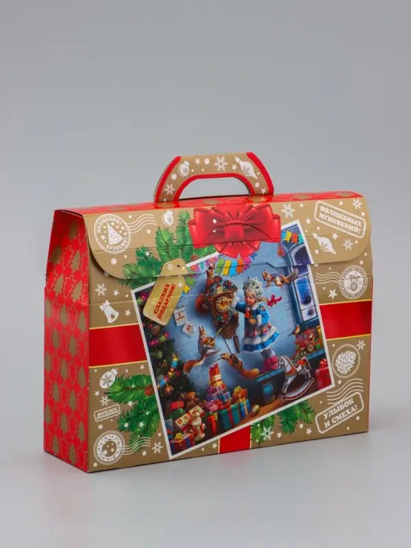 Коробка Новогодняя подарочная Коробка Новогодняя подарочная "Фотография" 26 х 19,5 х 7,5 см