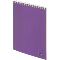 Блокнот А5 60л Attache Metallic Фиолет клетка, греб, картон, фольга