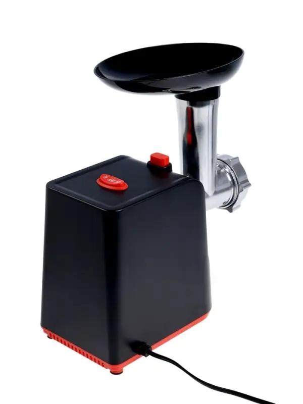 Мясорубка HomeStar STM-2039, 2000 Вт, 1.5 кг/мин, 2 диска, реверс, чёрная