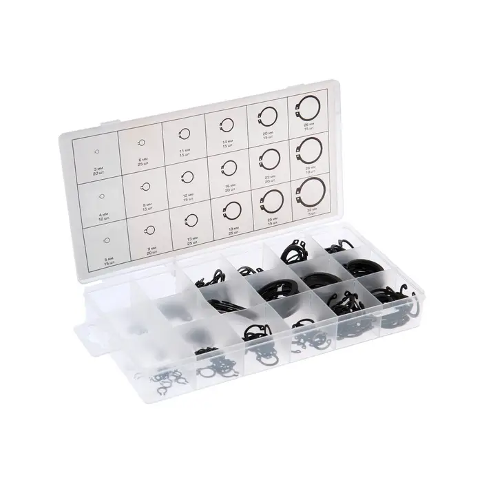 Набор стопорных колец d=3-32 мм ТУНДРА krep, 300 предметов