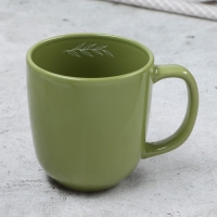 Кружка керамическая Dolce Ceramo «Олива», 450 мл, зелёная
