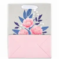 Пакет ламинированный &laquo;Цветы&raquo;, глиттер, 18&times;10&times;23 см