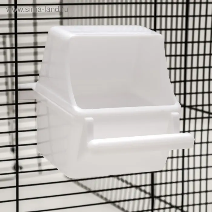 Кормушка для птиц, 7.5&times;5.5&times;9 см, внутренняя, пластик, белая