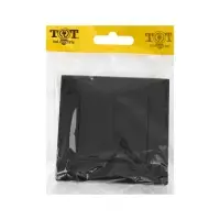 Выключатель проходной TOT Glossy Glass, 10 А, 2 клавиши, скрытый монтаж, стеклянная рамка, чёрный
