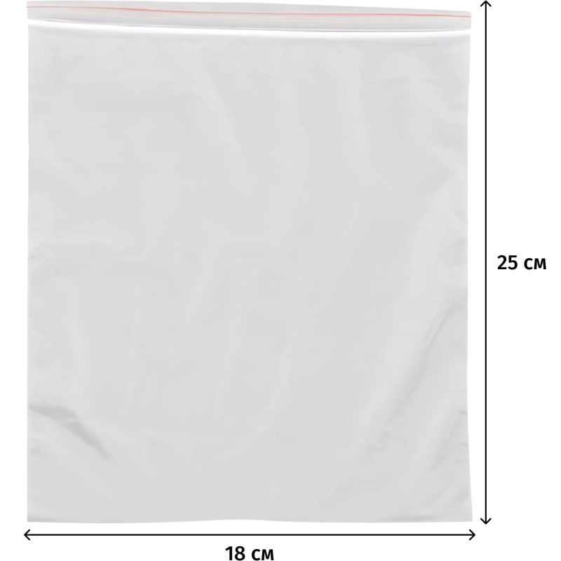 Пакет с замком (Zip Lock) 18x25 см., 35мкм, 100 шт/