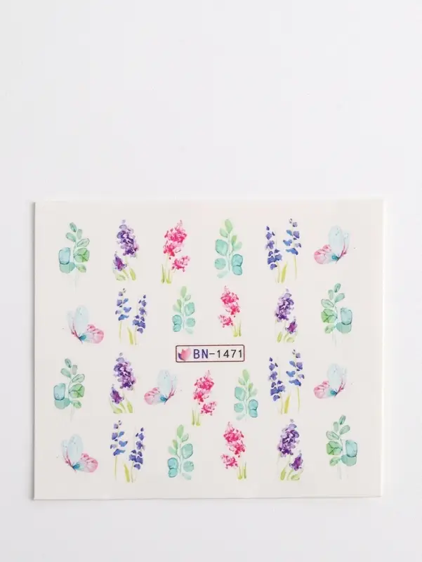 Слайдеры для ногтей «Акварельные цветы», разноцветные Слайдеры для ногтей «Акварельные цветы», разноцветные