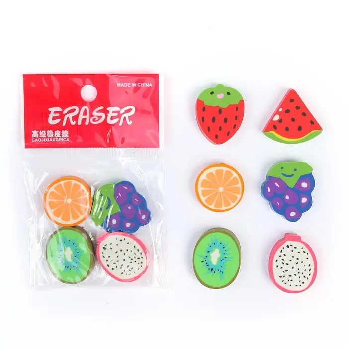 Набор фигурных ластиков &laquo;Фрукты/Ягоды&raquo;, 4 штуки, в блистере