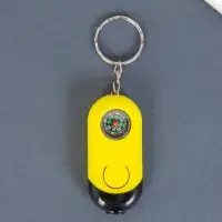 Фонарик брелок для ключей на кольце &laquo;Компас&raquo;, 1.5&times;2.5&times;5.5 см, МИКС
