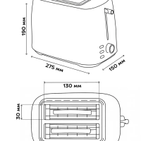 Тостер кухонный электрический для хлеба SC-TM11068