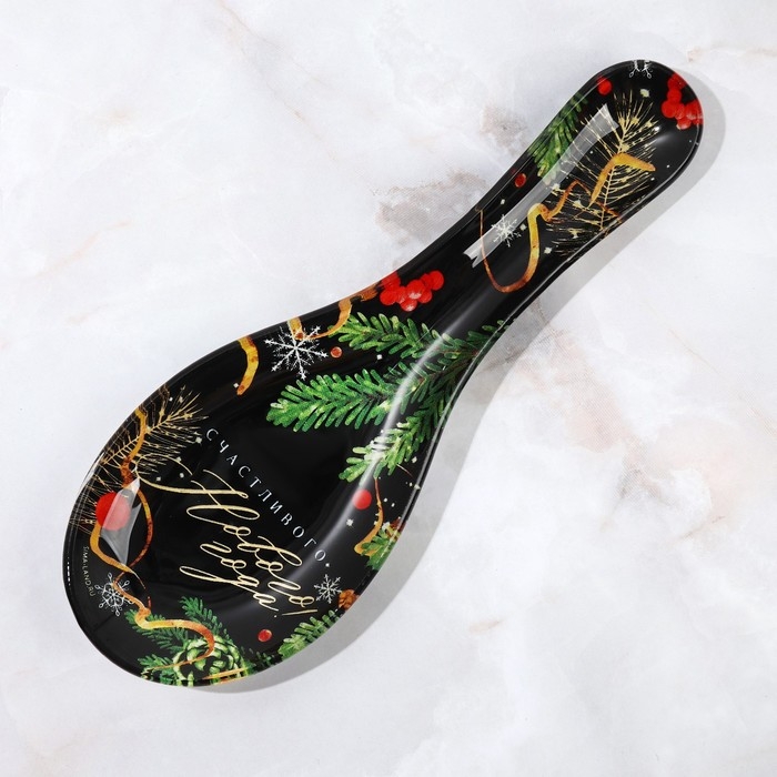 Подарочный набор новогодний «Счастливого Нового года»: подставка под ложку, лопатка Подарочный набор новогодний «Счастливого Нового года»: подставка под ложку, лопатка