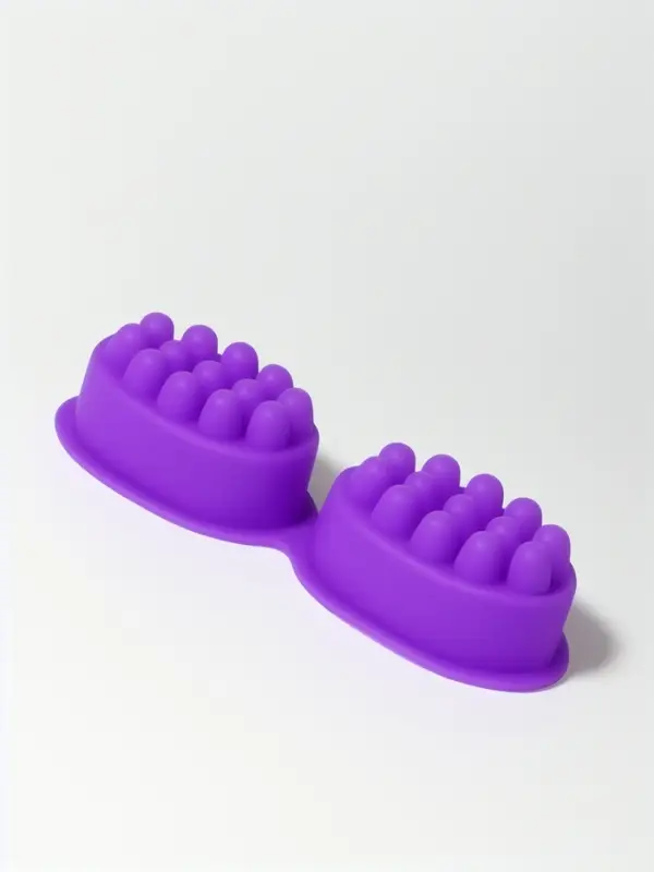 Форма для льда, для массажа головы, 2 шт., 8.3&times;6&times;3.7 см, силиконовая, сиреневая